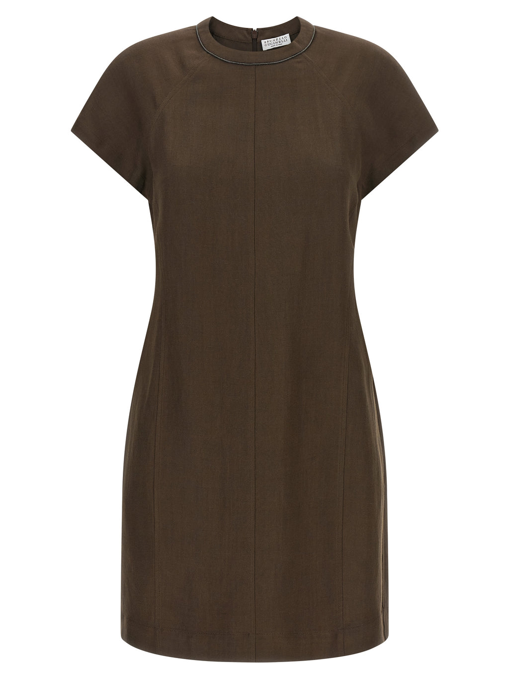 Kurzes Braunes Viskosekleid