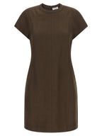 Kurzes Braunes Viskosekleid