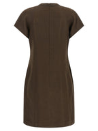 Kurzes Braunes Viskosekleid
