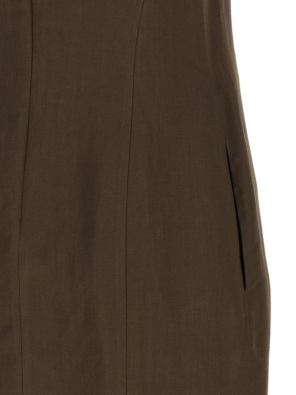 Kurzes Braunes Viskosekleid