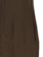 Kurzes Braunes Viskosekleid