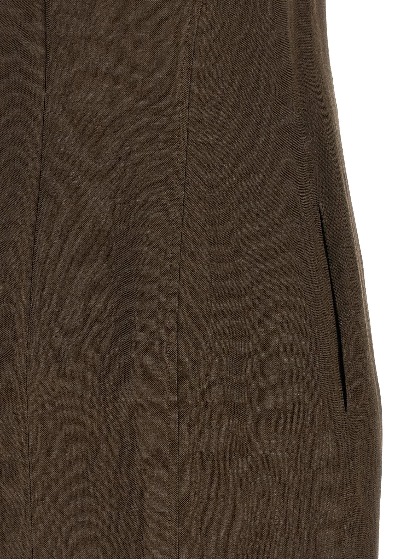 Kurzes Braunes Viskosekleid