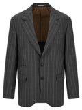 Grauer Blazer aus reiner Schurwolle
