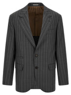 Grauer Blazer aus reiner Schurwolle