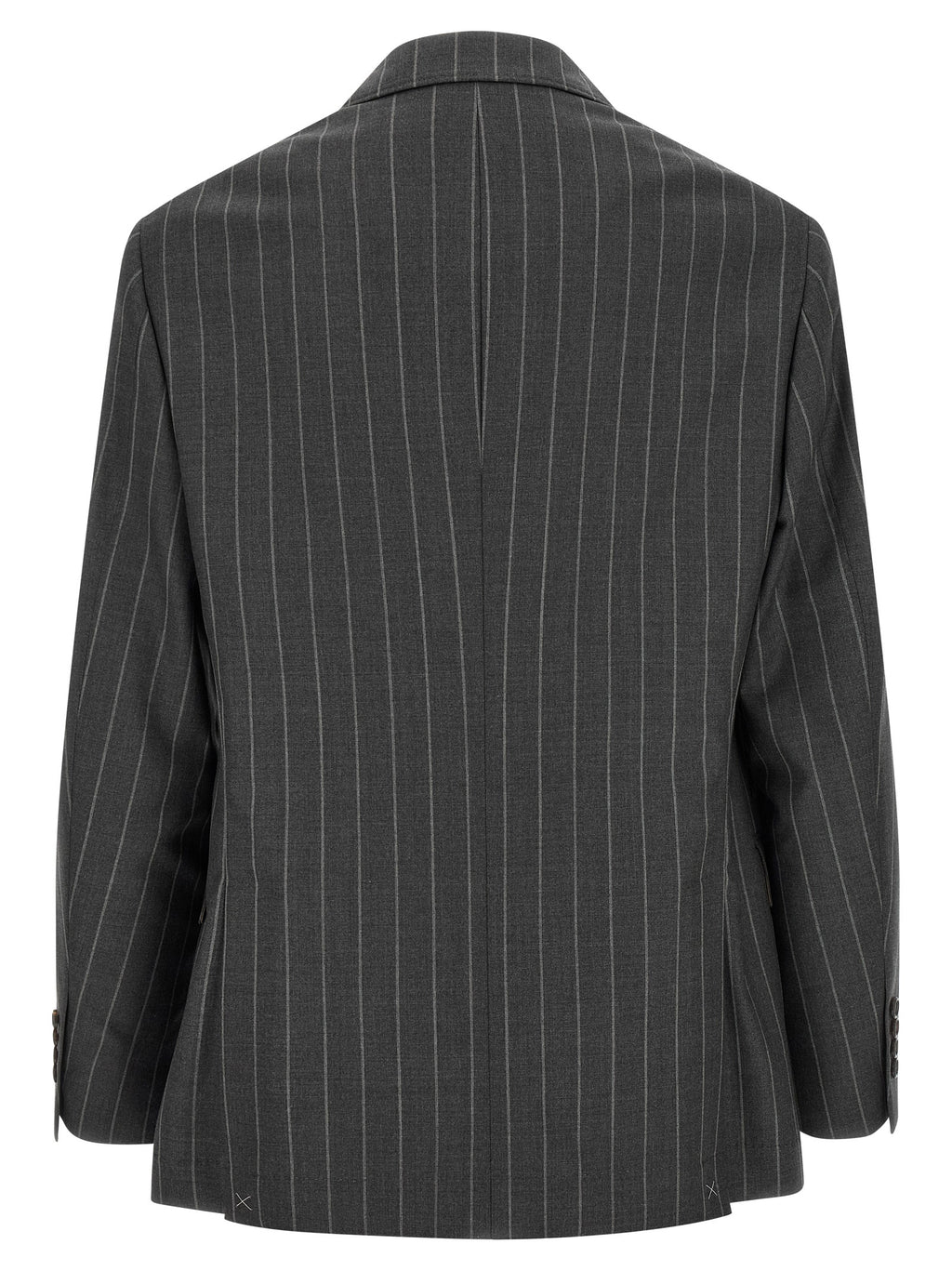 Grauer Blazer aus reiner Schurwolle