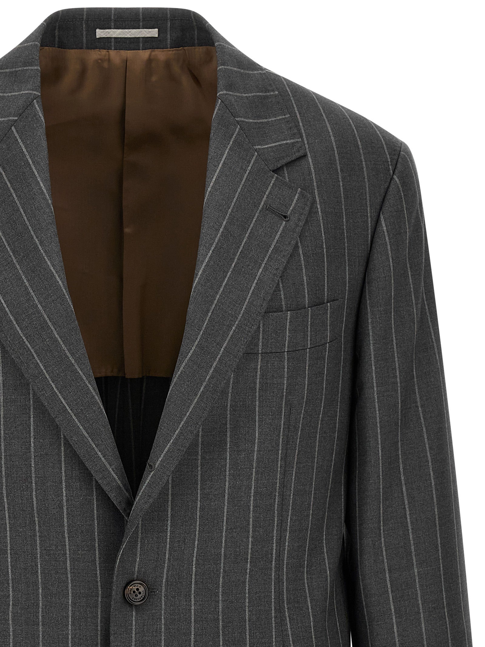 Grauer Blazer aus reiner Schurwolle