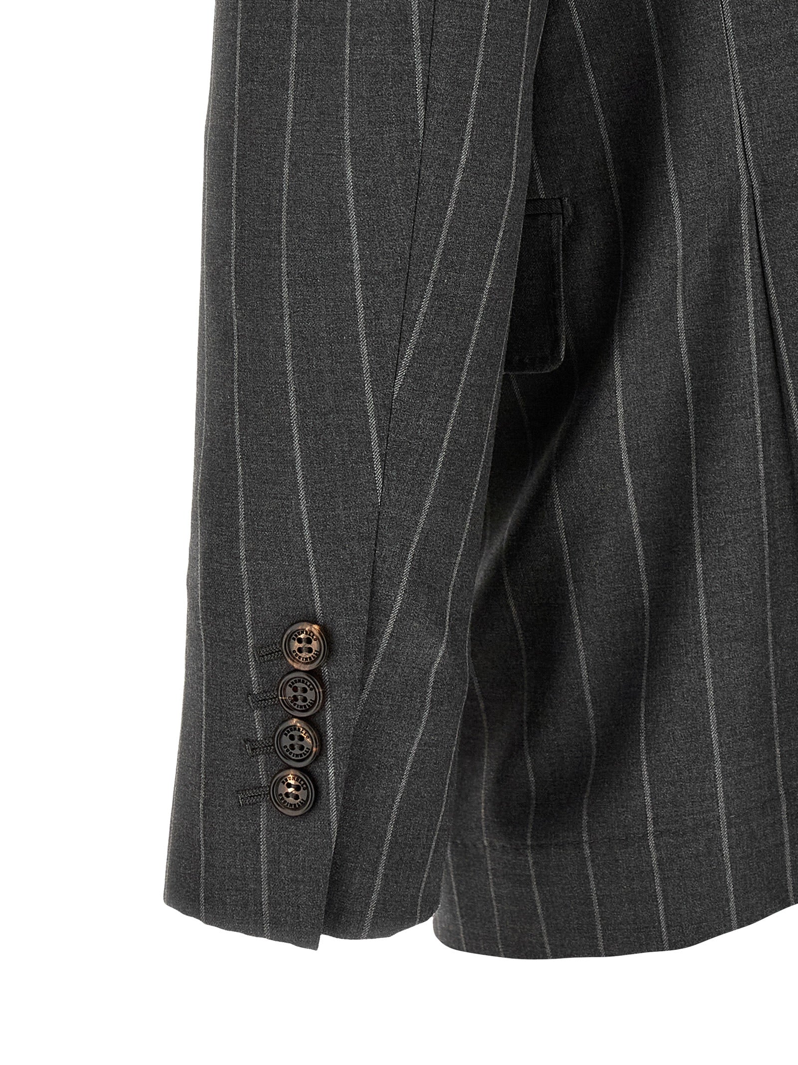 Grauer Blazer aus reiner Schurwolle