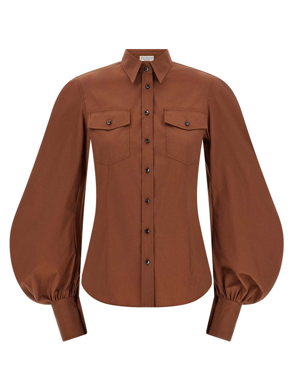 Braune Baumwollbluse