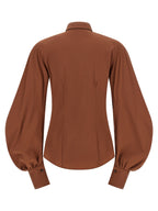 Braune Baumwollbluse
