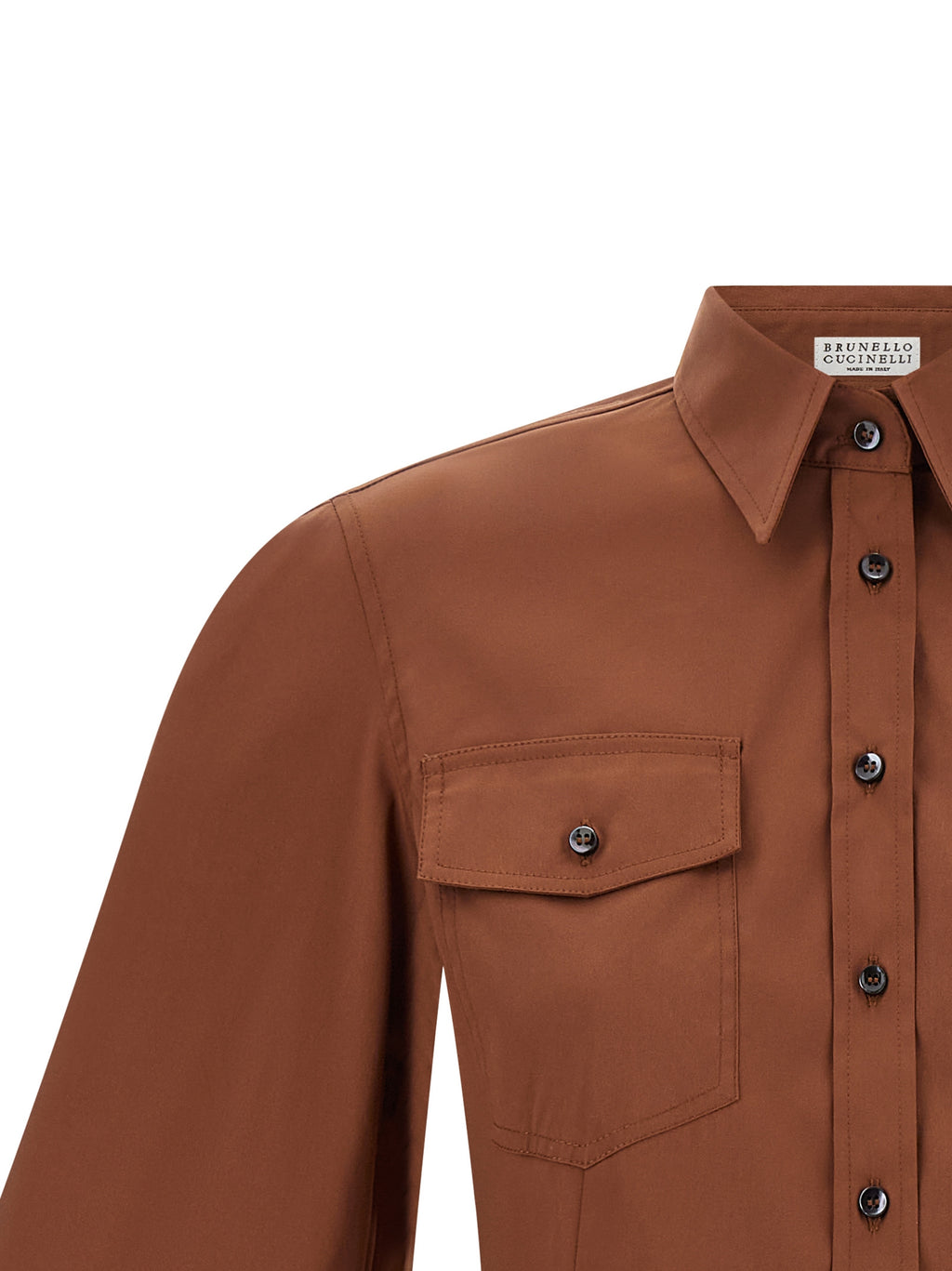 Braune Baumwollbluse