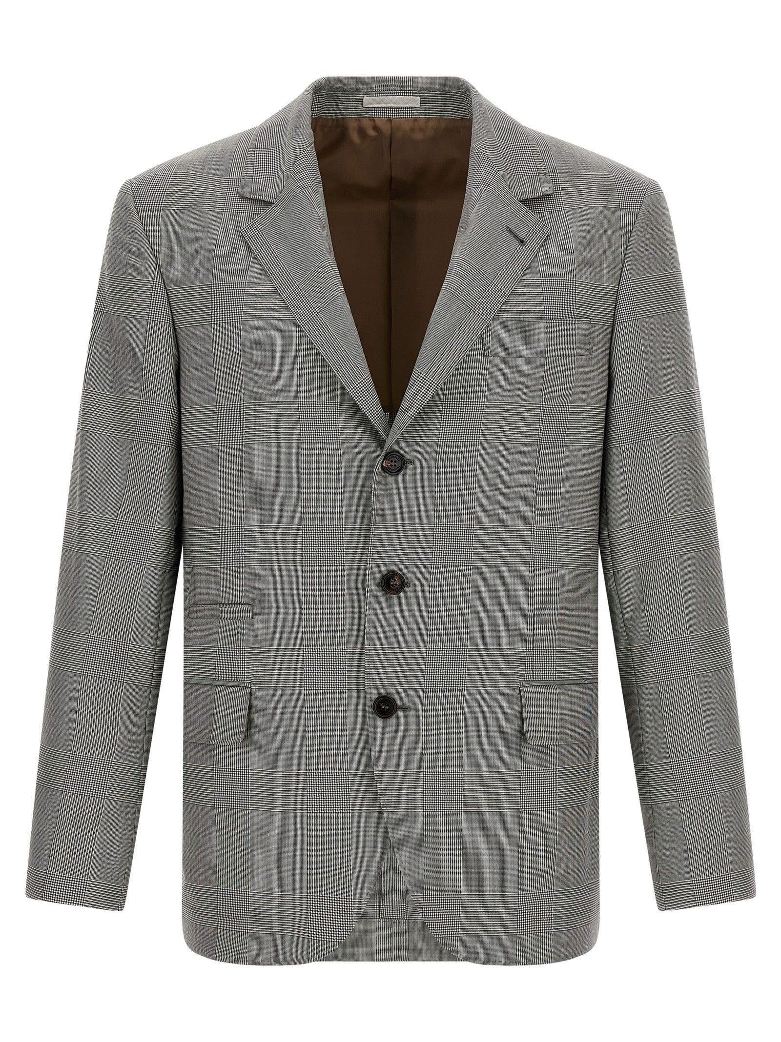 Grauer Blazer aus reiner Schurwolle