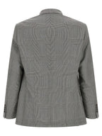 Grauer Blazer aus reiner Schurwolle