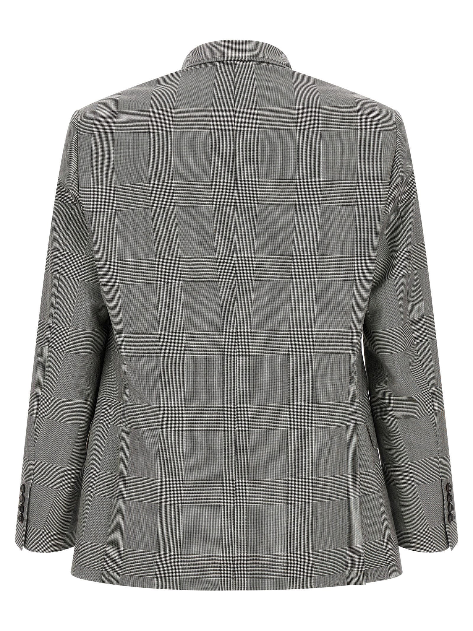 Grauer Blazer aus reiner Schurwolle