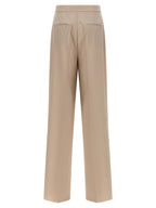 Beige Virgin Wool Anzughose