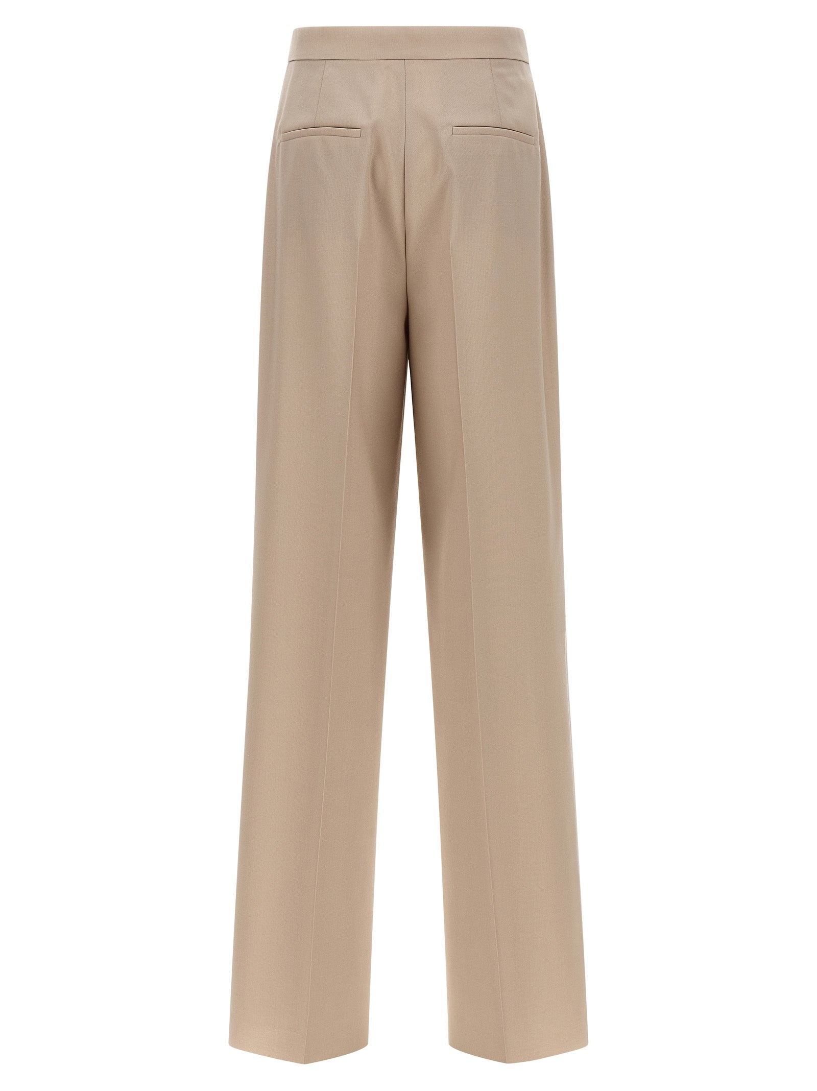 Beige Virgin Wool Anzughose