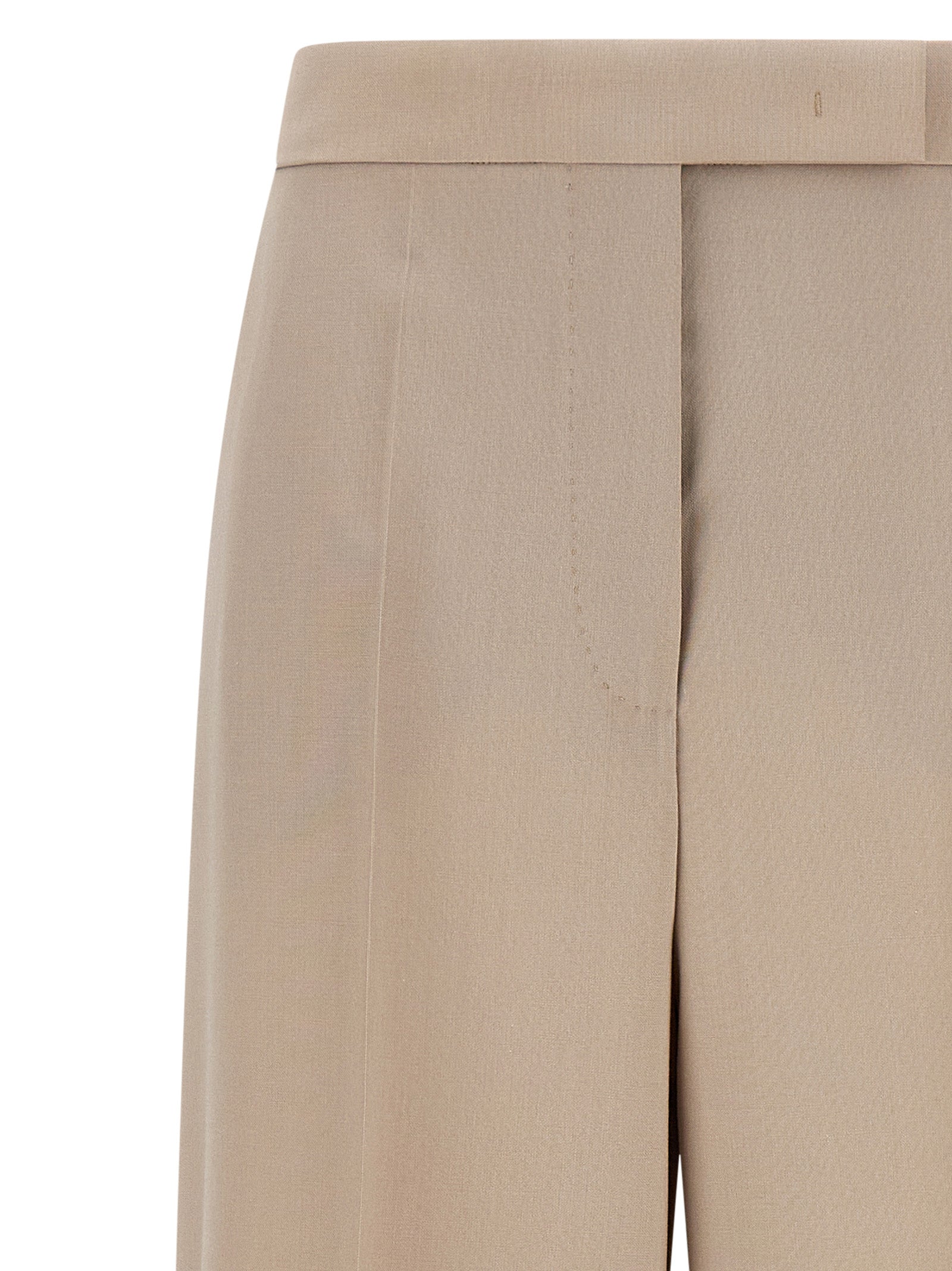 Beige Virgin Wool Anzughose