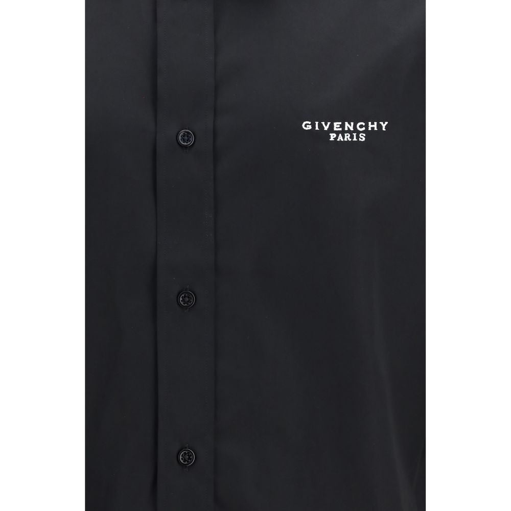 Schwarzes Baumwollhemd