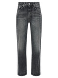 Graue Jeans aus Baumwolle im geraden Schnitt