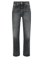 Graue Jeans aus Baumwolle im geraden Schnitt