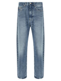 Blaue Jeans aus Baumwolle im geraden Schnitt