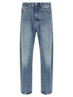 Blaue Jeans aus Baumwolle im geraden Schnitt