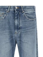 Blaue Jeans aus Baumwolle im geraden Schnitt