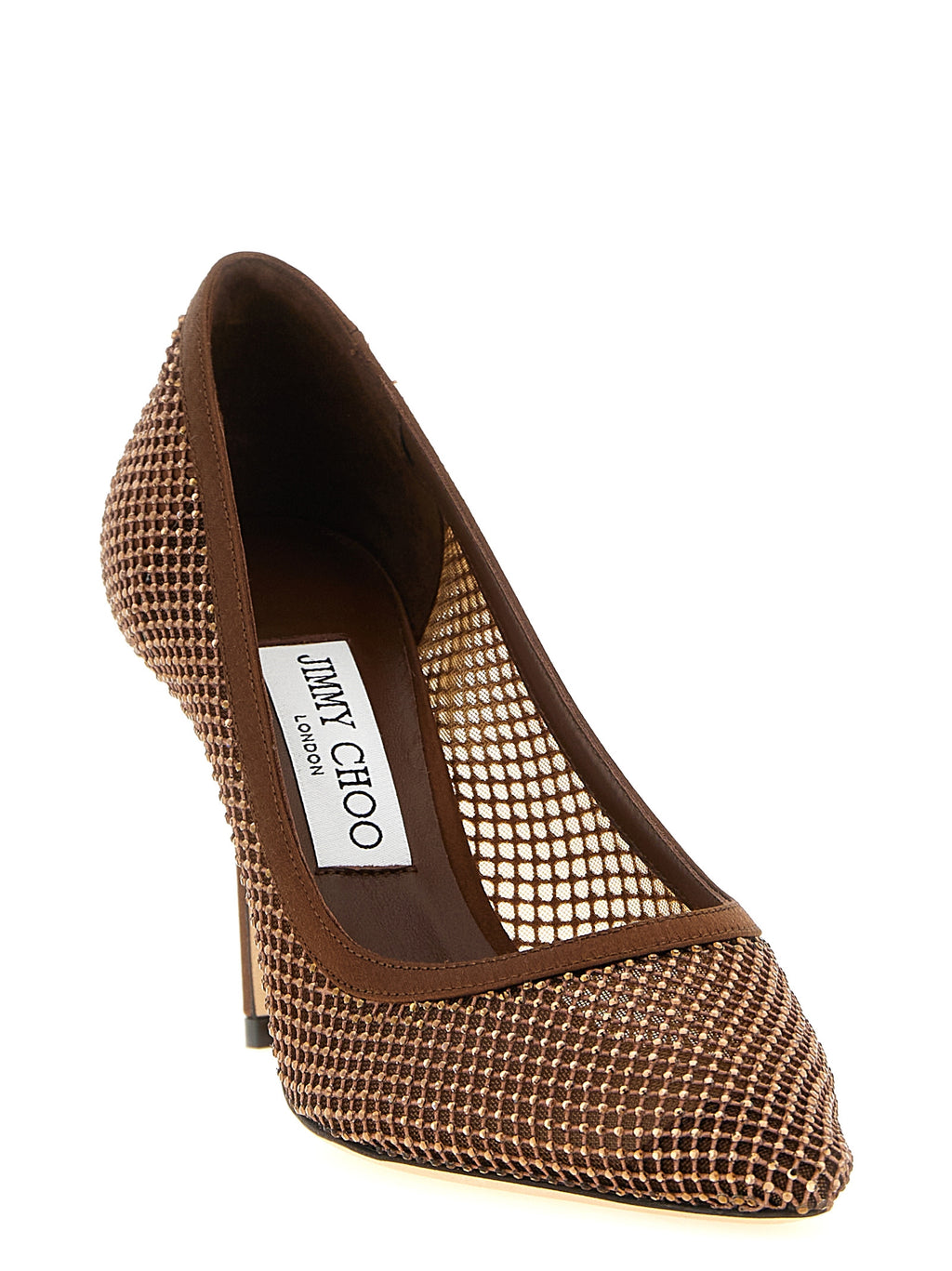 Braune Tencel Pumps mit hohem Absatz