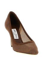 Braune Tencel Pumps mit hohem Absatz