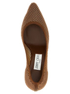 Braune Tencel Pumps mit hohem Absatz
