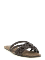 Braune Lammleder-Slipper
