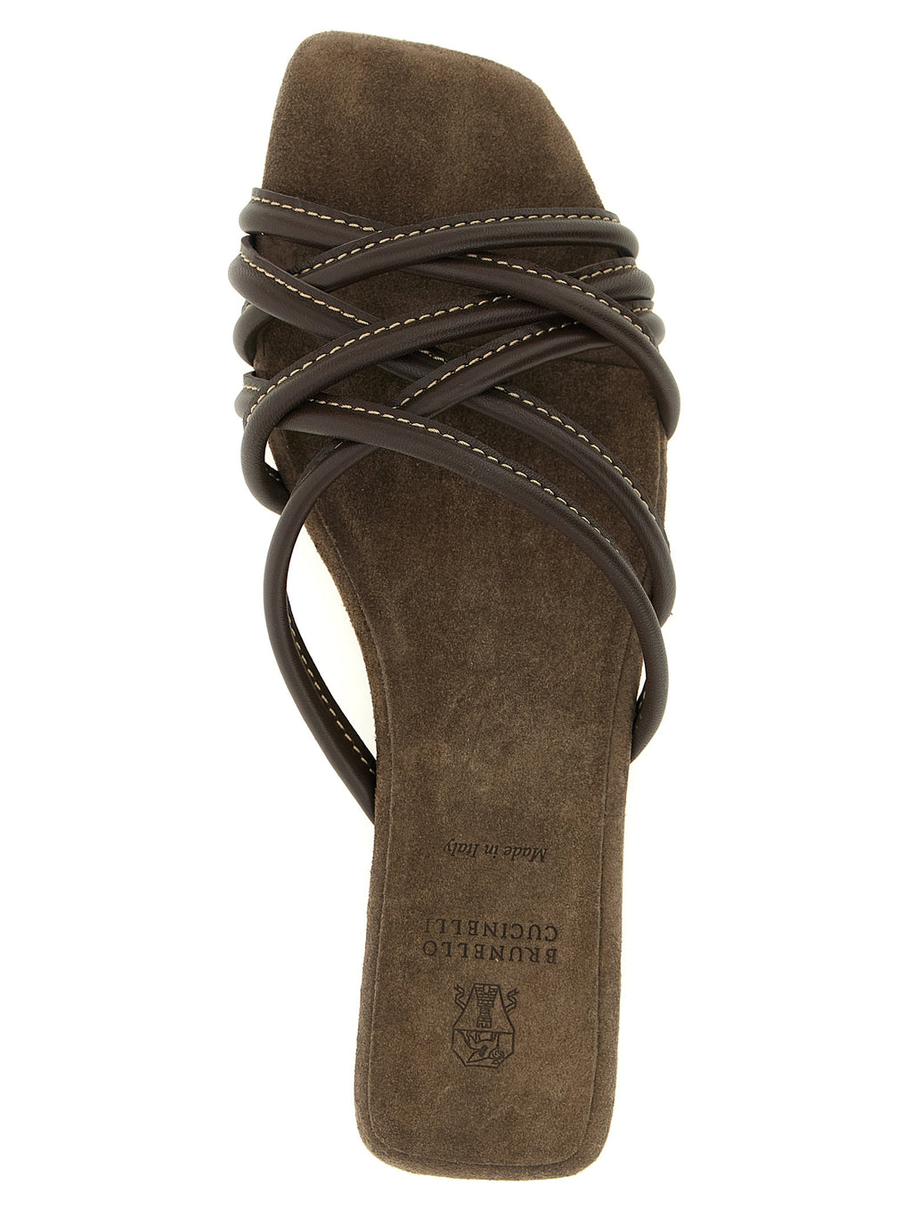 Braune Lammleder-Slipper