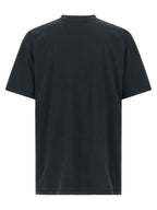 Schwarzes Baumwoll-T-Shirt