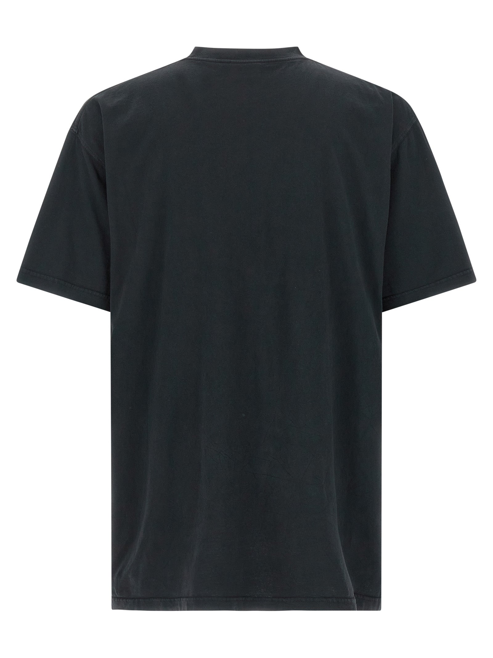 Schwarzes Baumwoll-T-Shirt