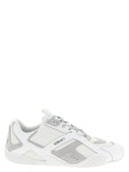 Weiße Kalbsleder-Sneaker im Athletic-Look