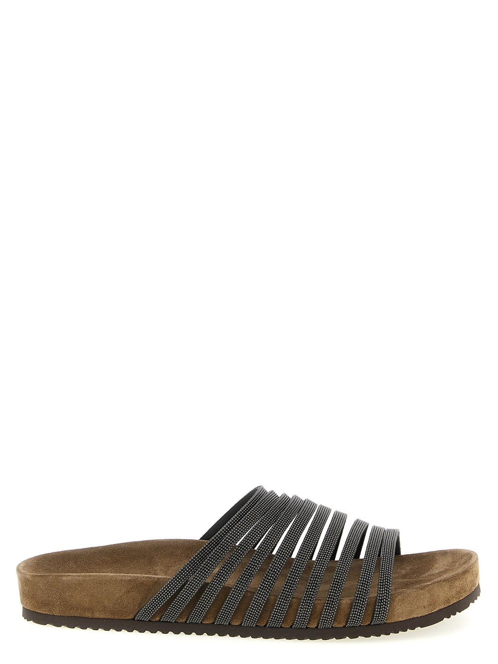Schwarze Lammleder-Slipper