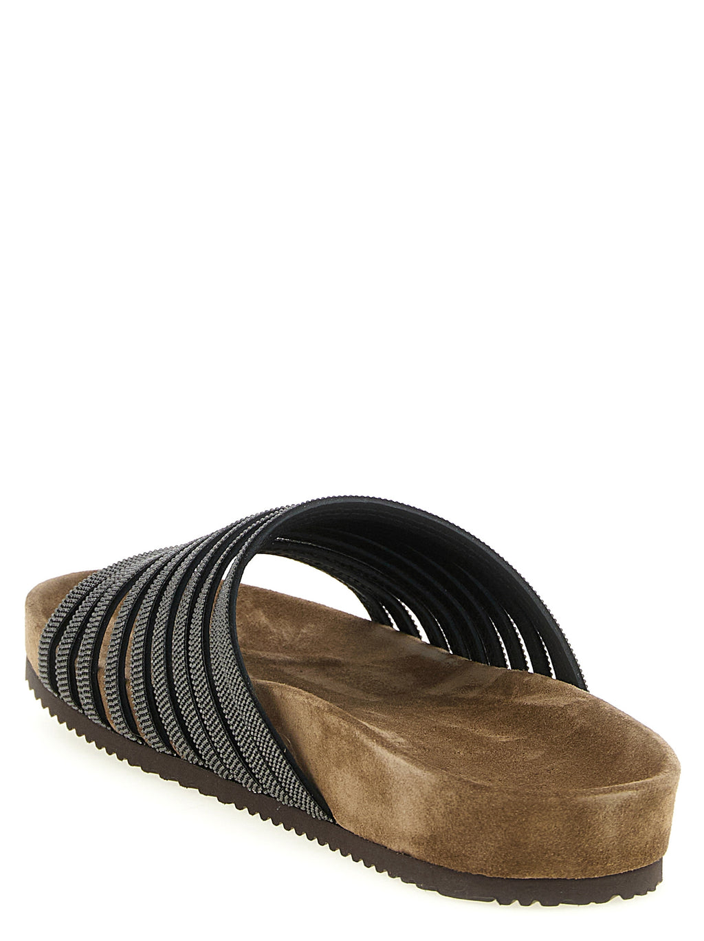 Schwarze Lammleder-Slipper
