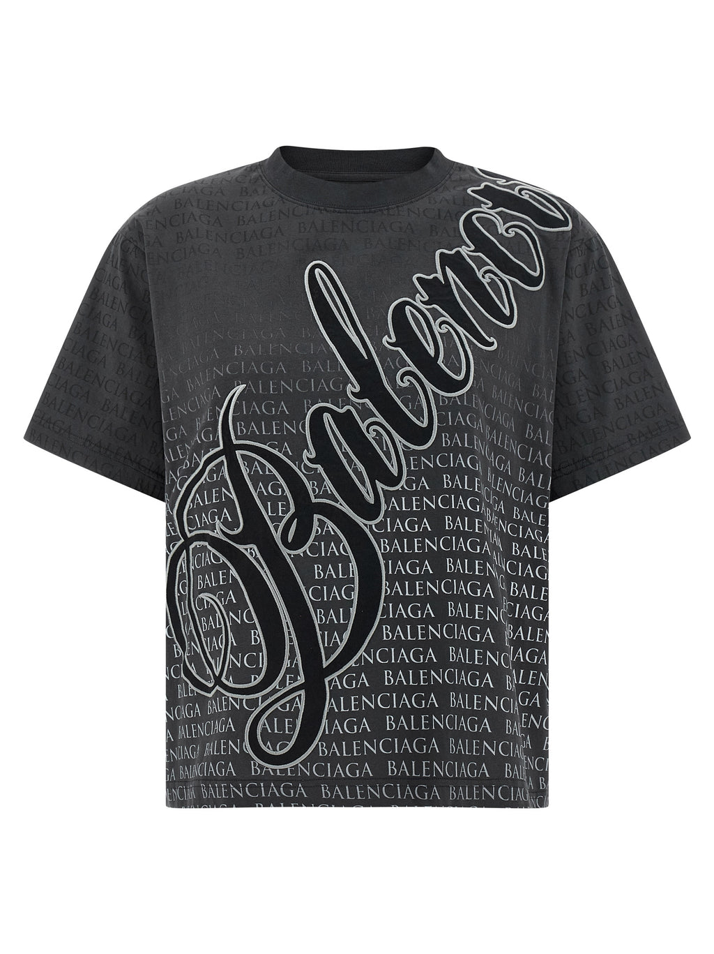 Schwarzes Baumwoll-T-Shirt