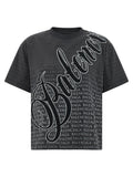 Schwarzes Baumwoll-T-Shirt