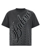 Schwarzes Baumwoll-T-Shirt