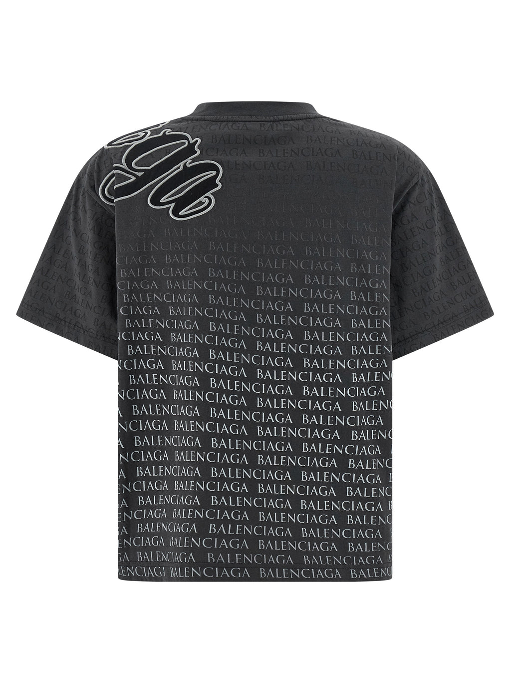 Schwarzes Baumwoll-T-Shirt