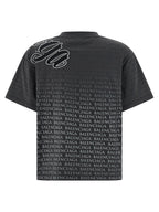 Schwarzes Baumwoll-T-Shirt