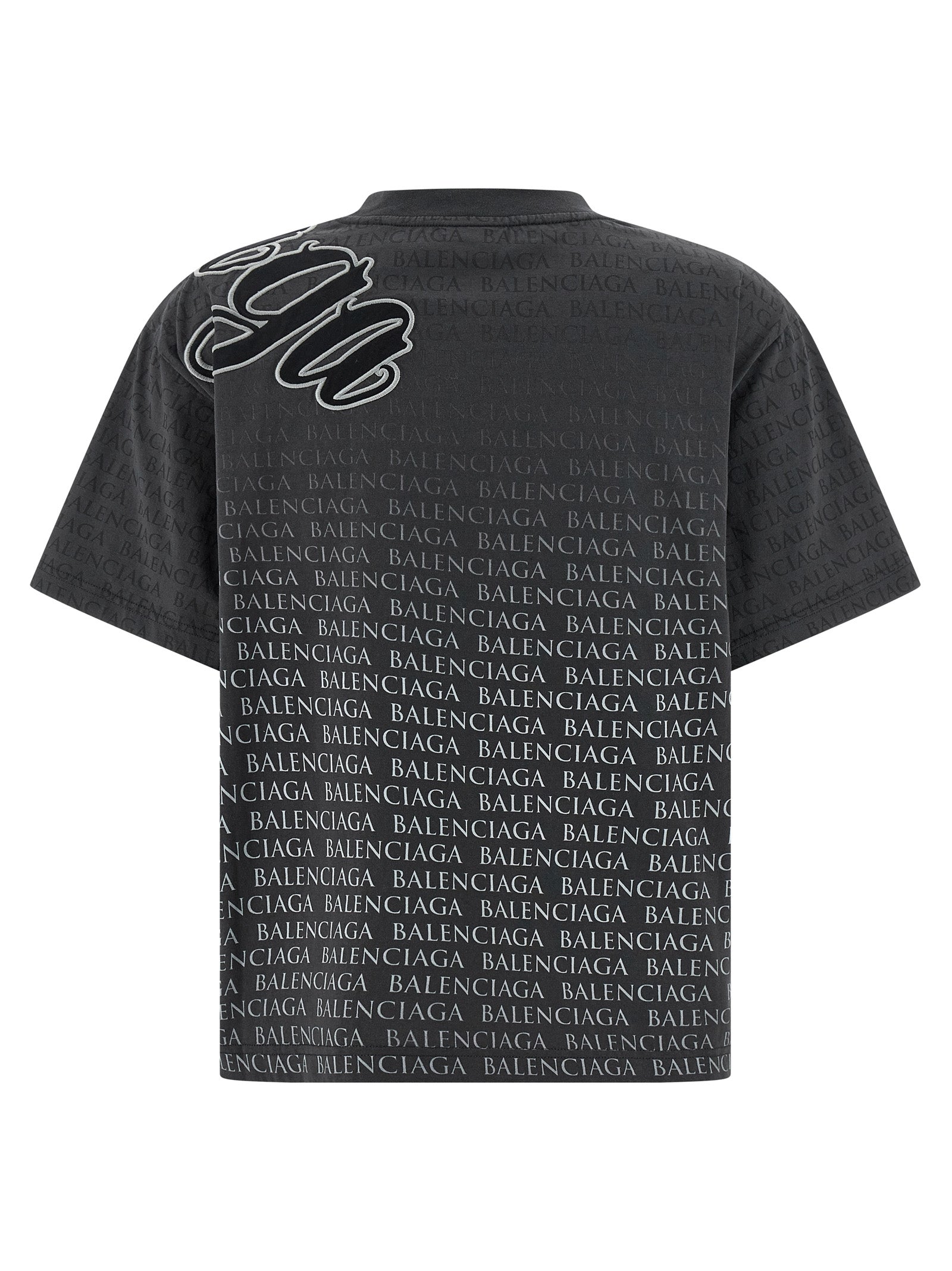 Schwarzes Baumwoll-T-Shirt