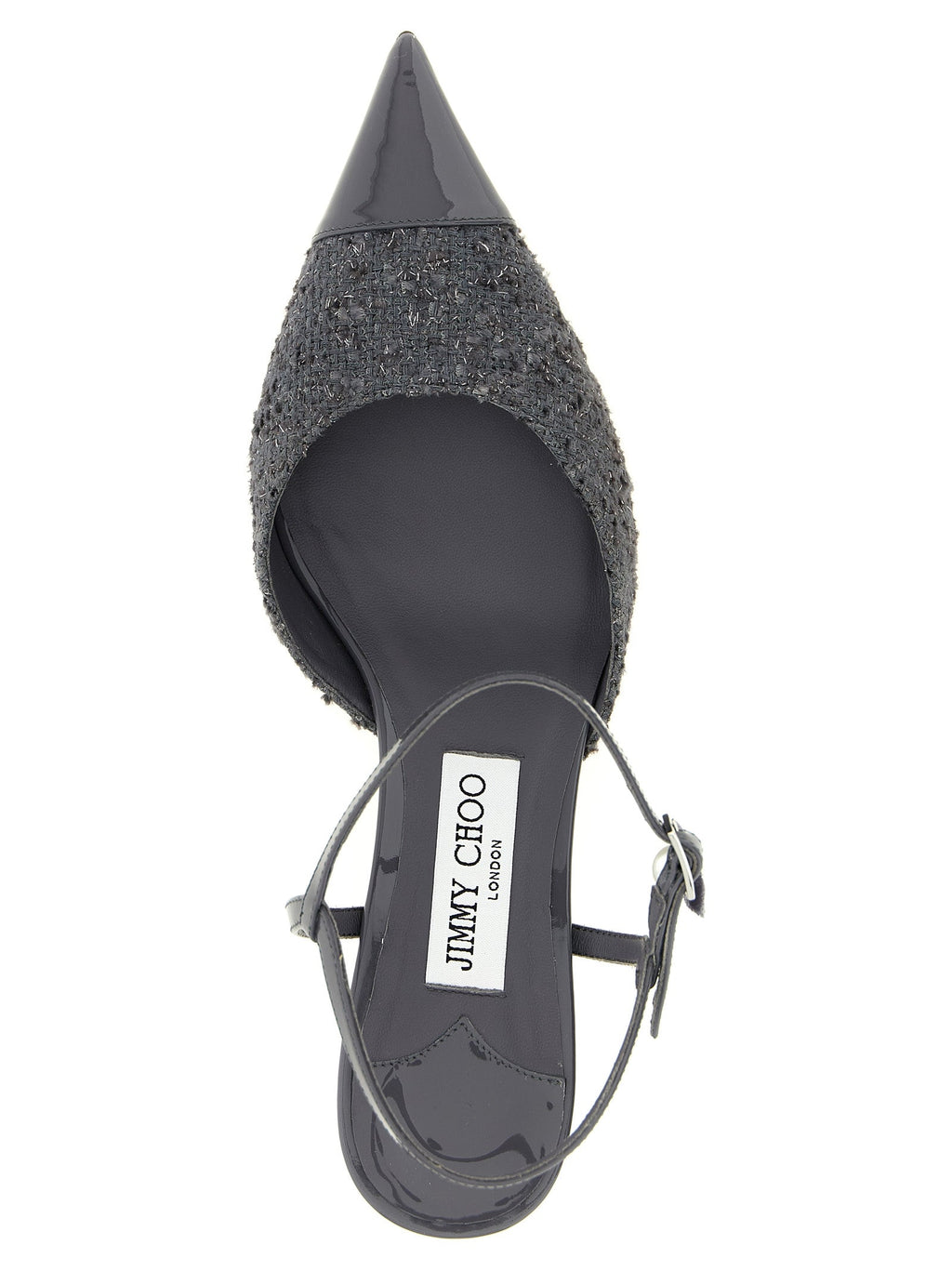 Graue Tencel Pumps mit mittlerem Absatz Jimmy Choo