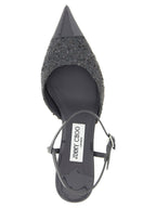 Graue Tencel Pumps mit mittlerem Absatz Jimmy Choo