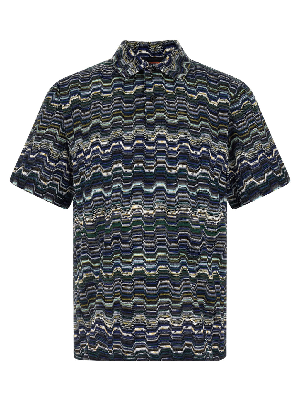 Blaues Baumwoll-Polohemd