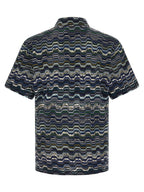 Blaues Baumwoll-Polohemd