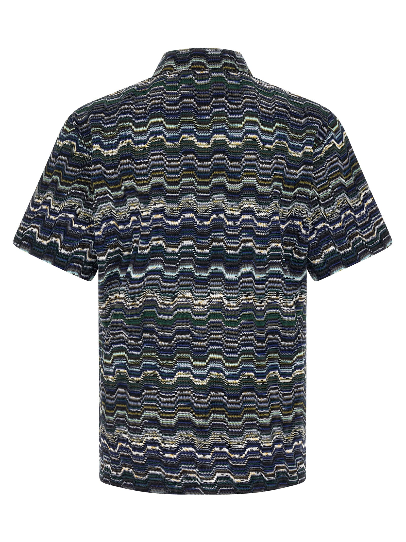 Blaues Baumwoll-Polohemd