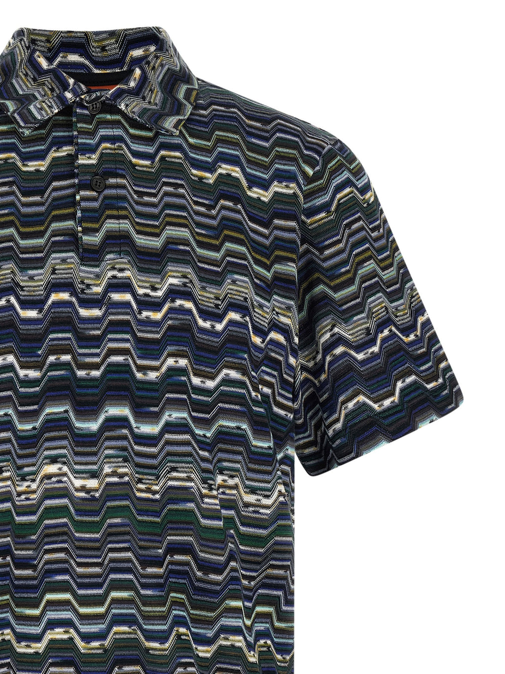 Blaues Baumwoll-Polohemd