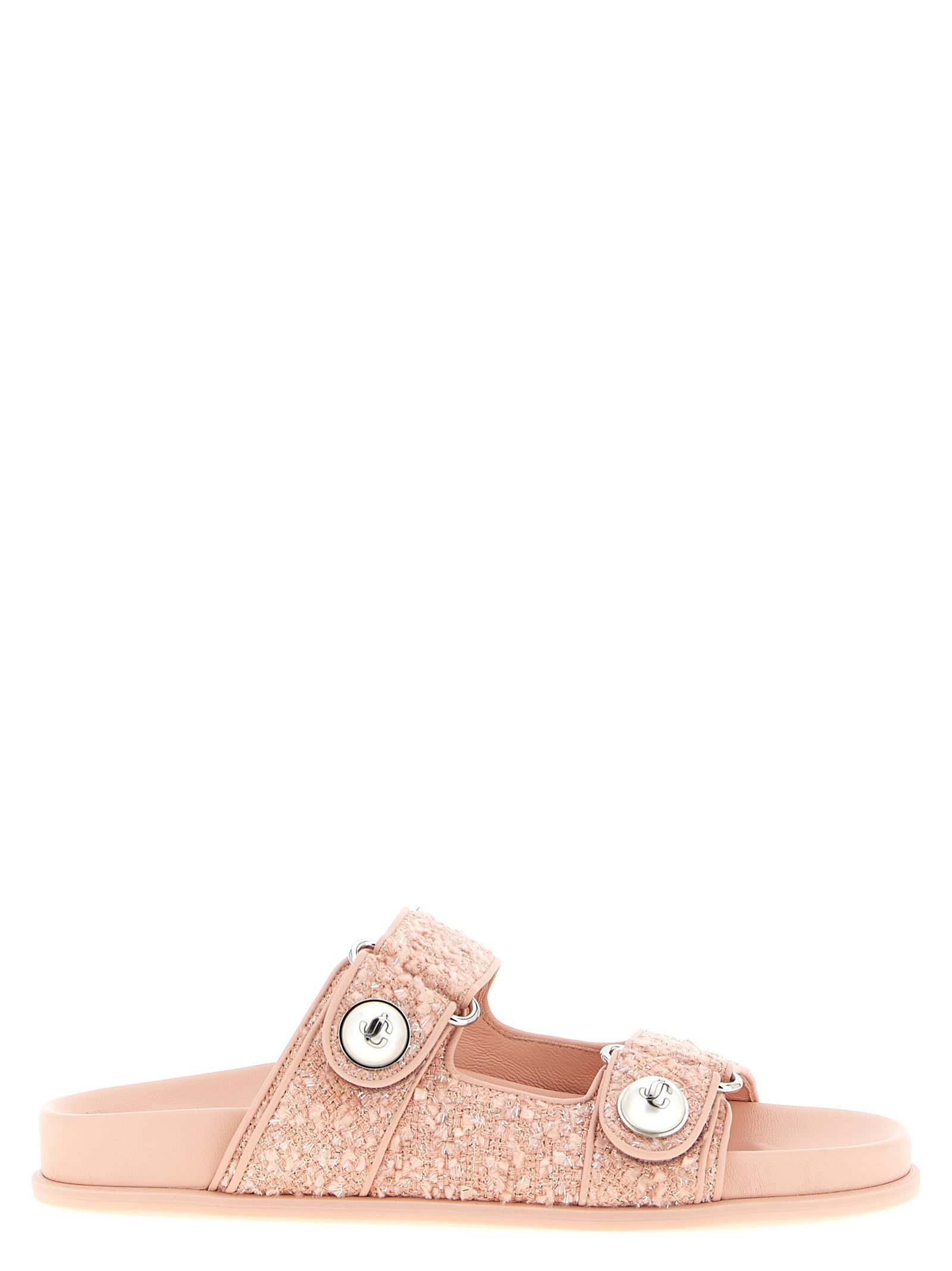 Multicolor Tencel Slides Jimmy Choo