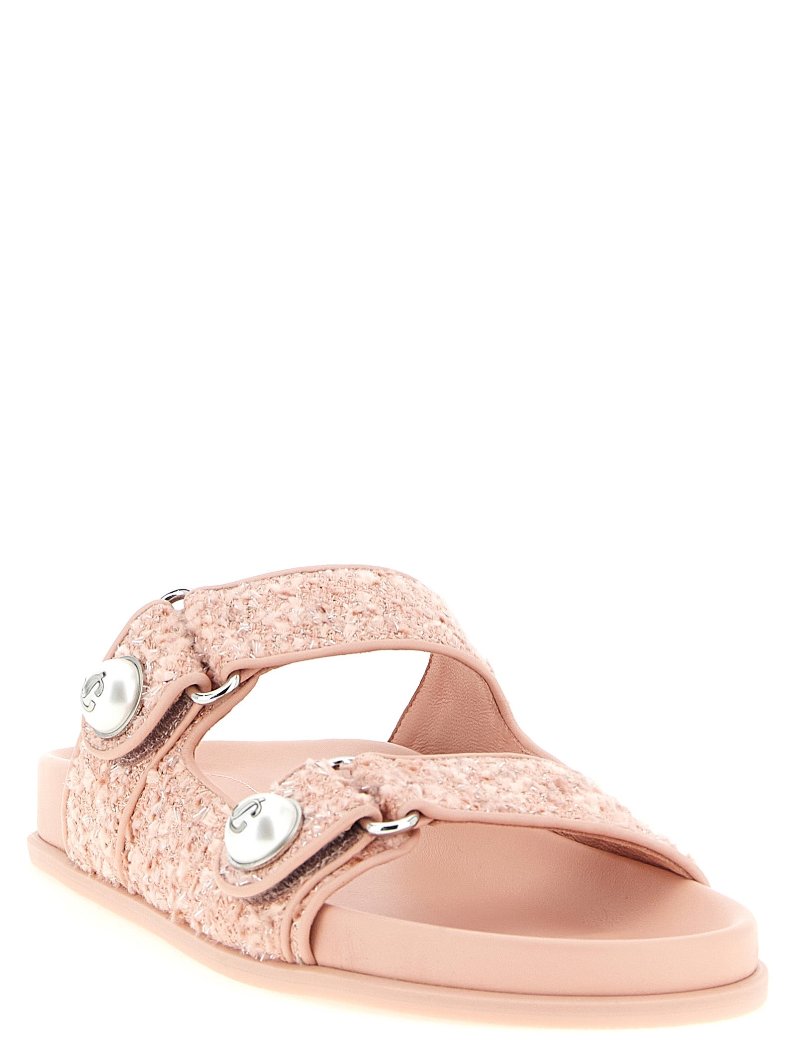 Multicolor Tencel Slides Jimmy Choo
